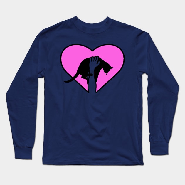 Black Cat Lover (colored) Long Sleeve T-Shirt by BradyRain